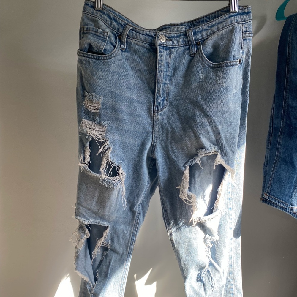 Wild Fable High Rise Distressed Mom Jeans